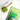 Full Leaf Tea Co. Organic Premium Matcha pouch with a wooden spoon of vibrant green matcha powder on a marble surface.