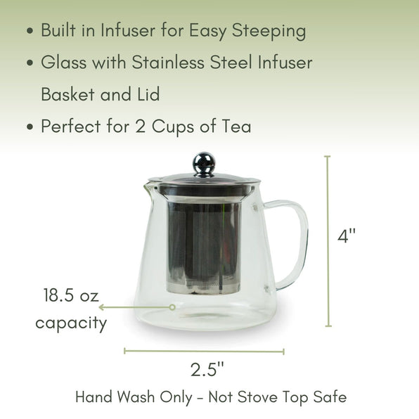 Glass Tea Pot Infuser - Full Leaf Tea Company
