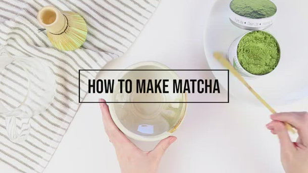 Video showing how to make matcha